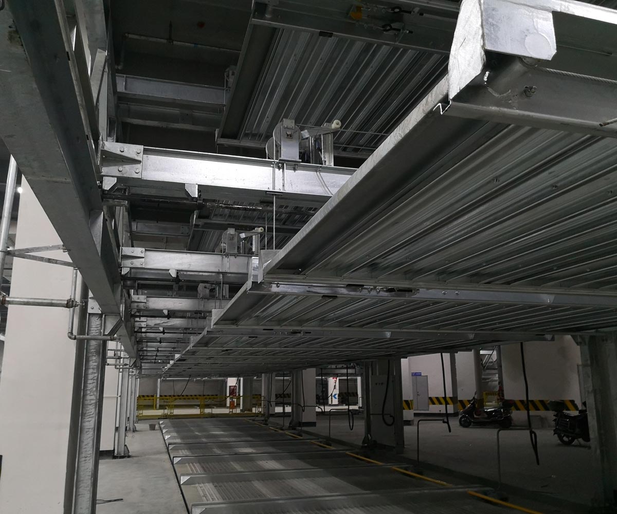 負二正三地坑式PSH5D2五層升降橫移機械式立體停車設備